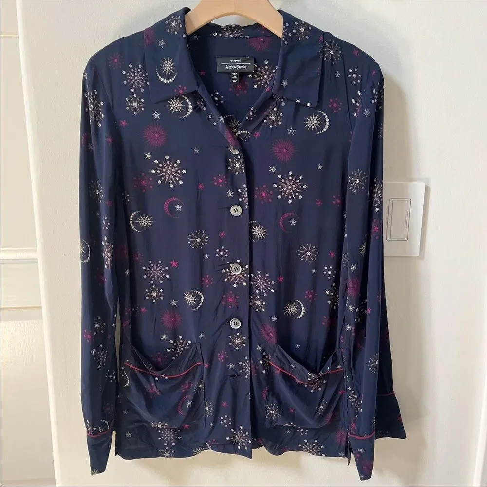 & OTHER STORIES Lounge Jacquard Shirt 2 NWOT